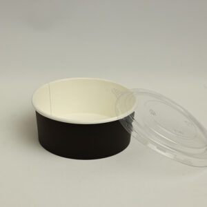 Kraft Round Salad Bowl Black 750ml - Image 1