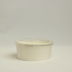 Kraft Round Salad Bowl White 1100ml - Image 1