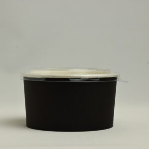 Kraft Round Salad Bowl Black 1000ml - Image 1