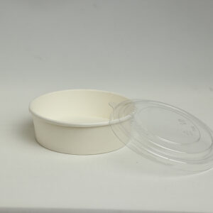 Kraft Round Salad Bowl White 500ml - Image 1