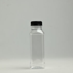 Clear pet bottle 250ml square - Image 1