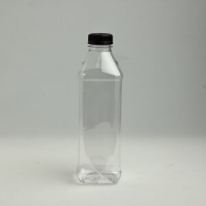 Clear pet bottle 500ml square - Image 1