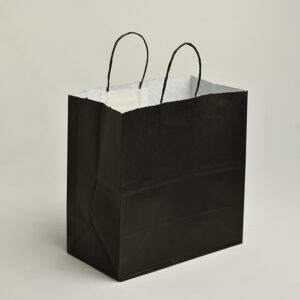 Paper bag black t/h 28x28x15 - Image 1