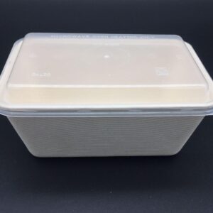 Bio Degradable Containers 1000 cc with Lid - Image 1