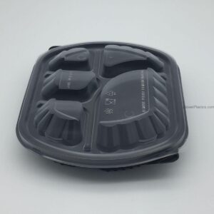 Black Microwave 5 Section with Lid - Image 1