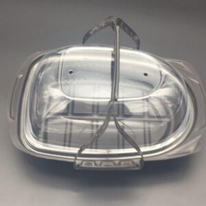 Black Chicken Container with Lid - Image 1