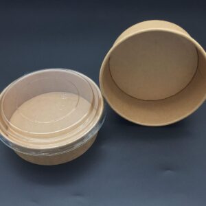 Kraft Salad Bowl 500 ml with Lid - Image 1