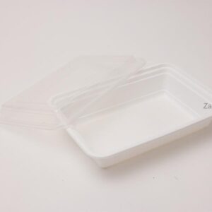 White Microwave Container RE32 with Lid - Image 1