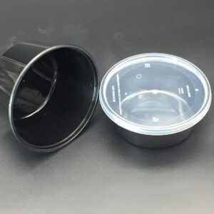 Black Microwave 250 cc with Lid - Image 1