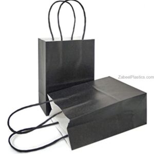 Paper Bag Black with Twisted Handle 28 x 30 x 15 - Image 1