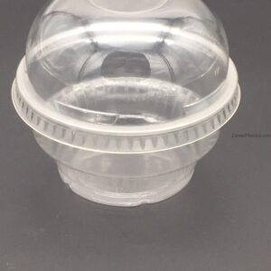 Clear Pet Ice Cream Cup with Lid 10 oz - Image 1