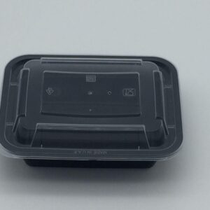 Black Microwave RE12 with Lid - Image 1