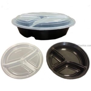 Black Microwave RO348 with Lid - Image 1