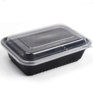 Black Microwave RE38 with Lid - Image 1