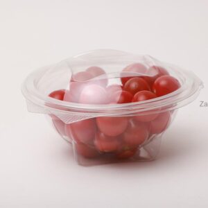 Round Hinged Salad Container 16 oz - Image 1
