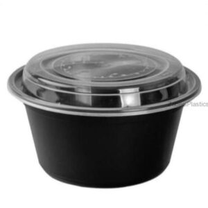 Black Microwave RO40 with Lid - Image 1