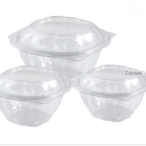 Round Hinged Salad Container 32 oz(RHC32) - Image 1