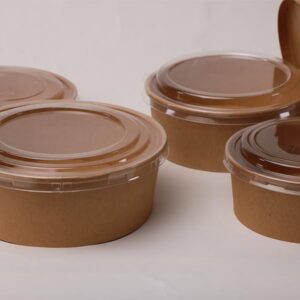 Kraft Salad Bowl 1000 ml with Lid - Image 1