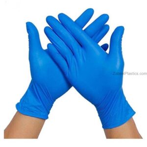 Vinyl Gloves Blue (L) - Image 1