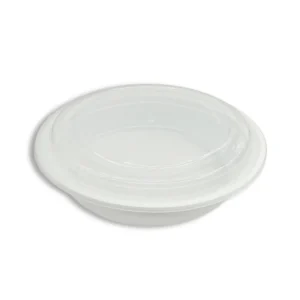 White Microwave Container RO48 with Lid - Image 1