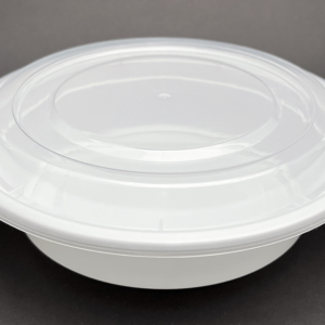 White Microwave Container RO40 with Lid - Image 1