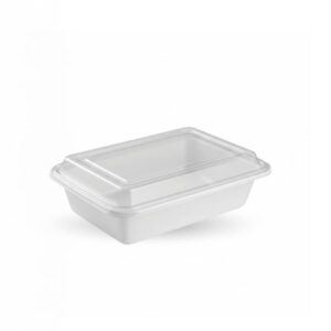 White Microwave Container RE16 with Lid - Image 1