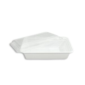 White Microwave Container RE38 with Lid - Image 1