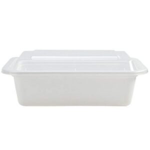 White Microwave Container RE58 with Lid - Image 1